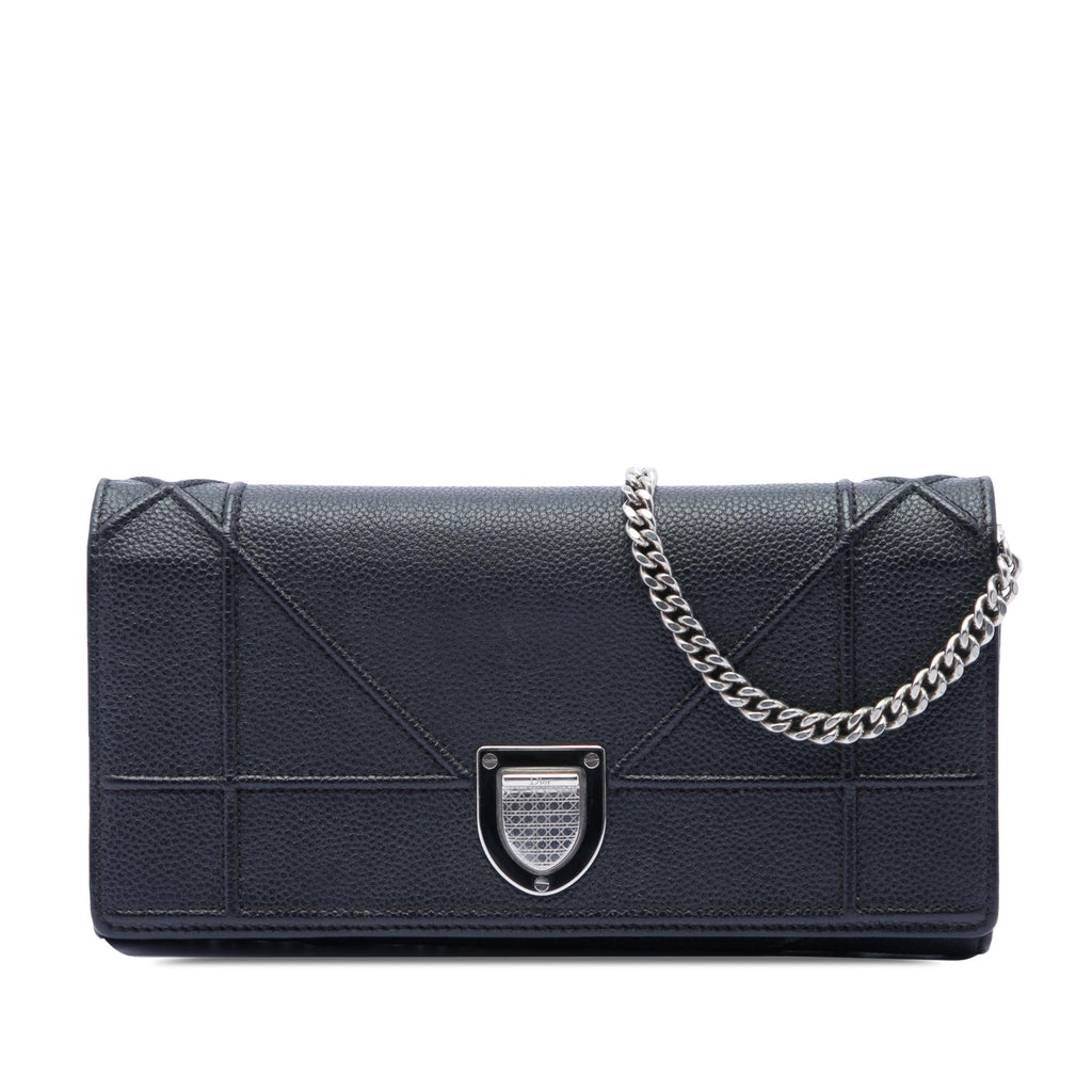 Dior Grained Calfskin Diorama Croisiere Wallet on Chain