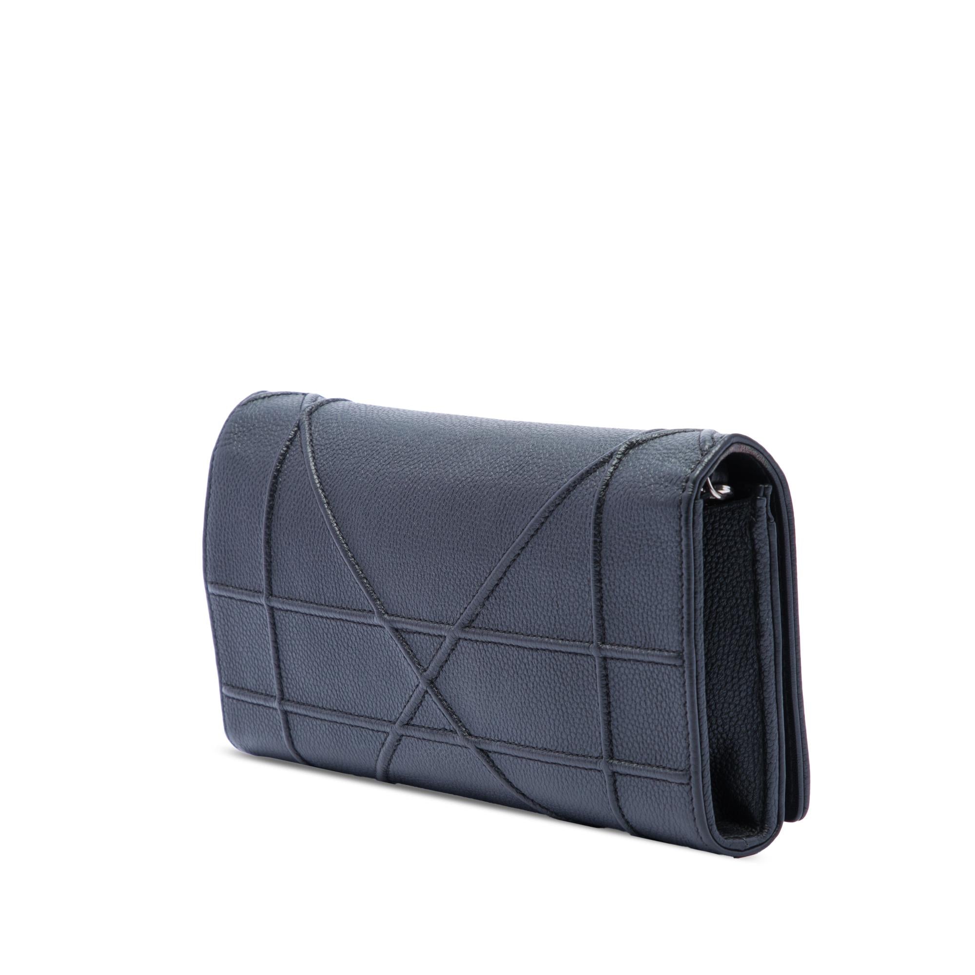 Dior Grained Calfskin Diorama Croisiere Wallet on Chain