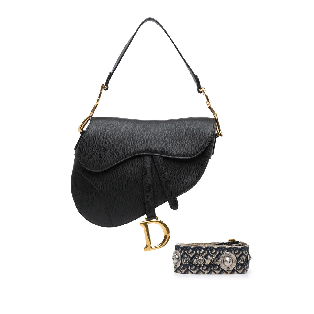 Dior Grained Calfskin Saddle Bag