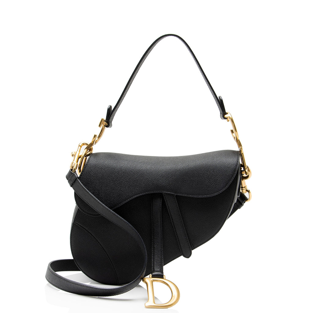 Dior Grained Calfskin Saddle Dual Strap Crossbody