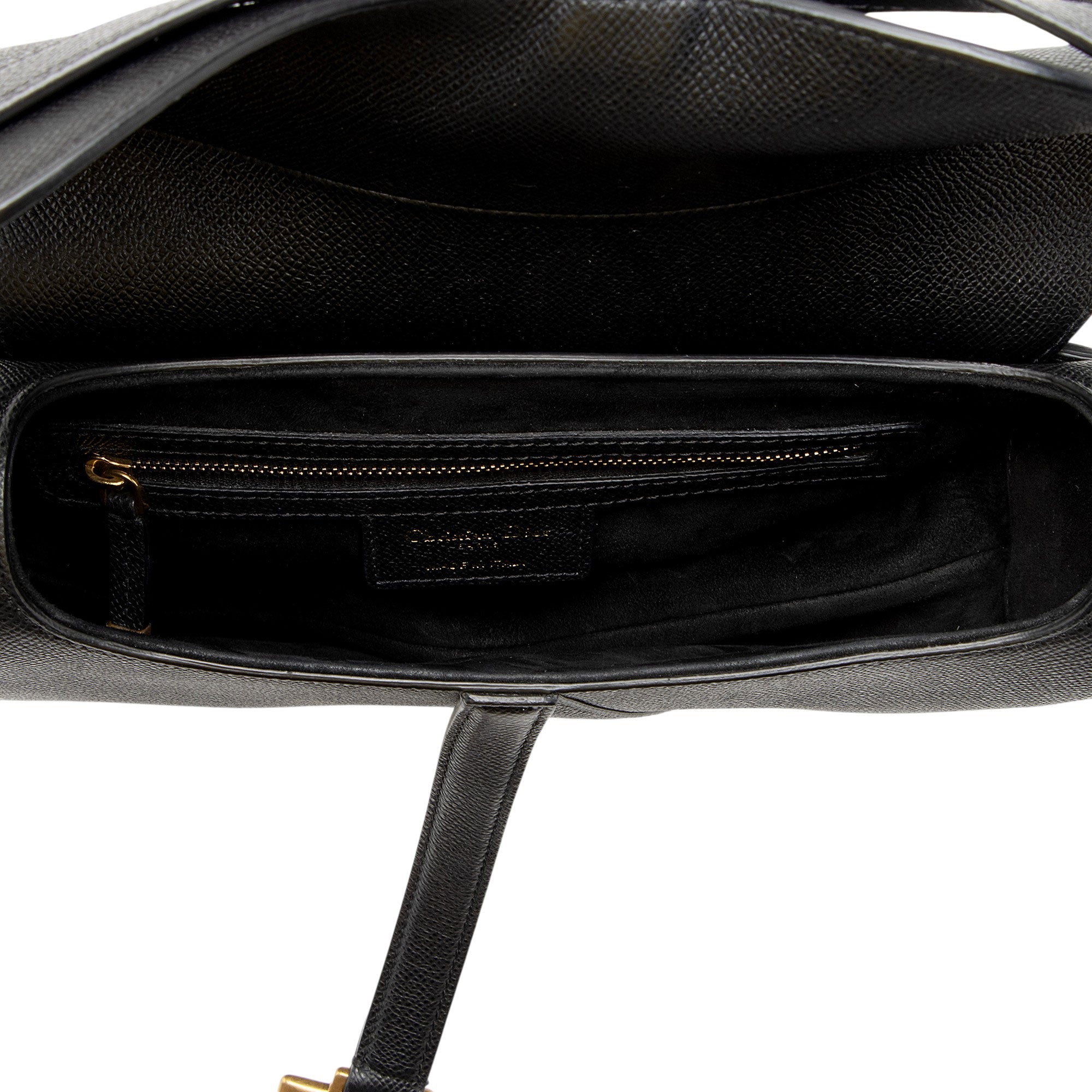 Dior Grained Calfskin Saddle Dual Strap Crossbody