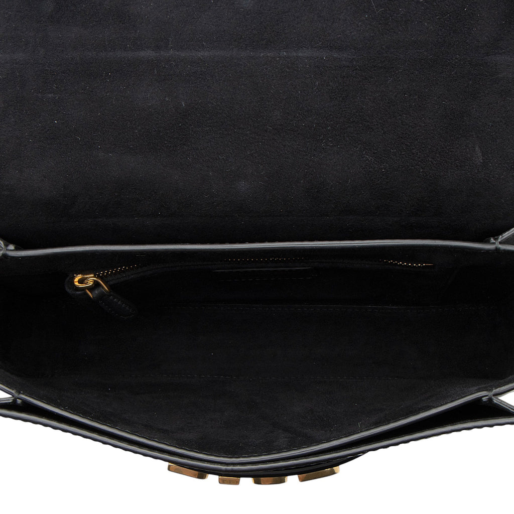 Dior Grained Calfskin Studded Floral Dio(r)evolution Flap Bag (SHF-yW1Jb4)