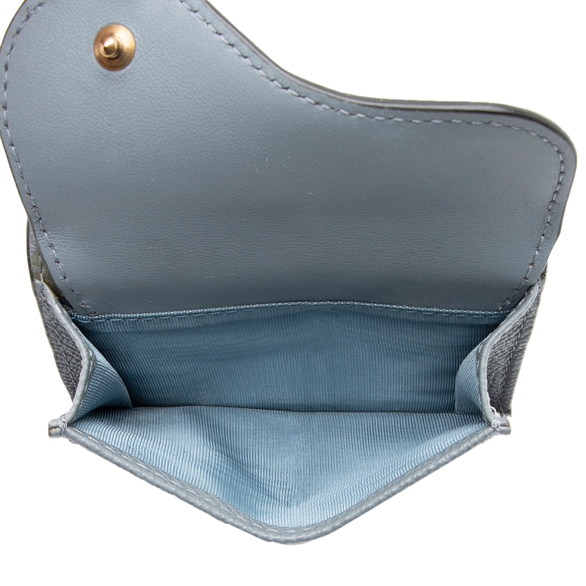 Dior Grained Leather Saddle Trifold Medium Wallet