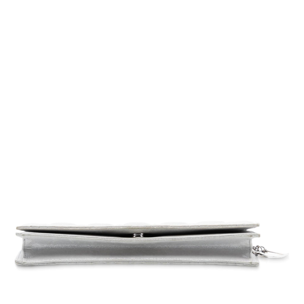 Dior Iridescent Lambskin Cannage Lady Dior Convertible Clutch