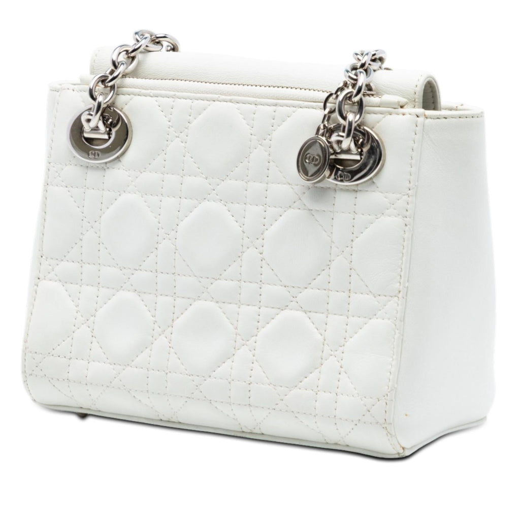 Dior Lambskin Cannage Lady Dior Double Chain Bag