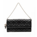 Dior Lambskin Cannage Lady Dior Wallet On Chain
