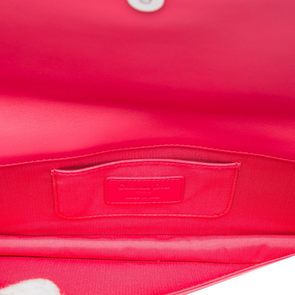 Dior Lambskin Cannage Lady Dior Wallet On Chain