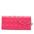 Dior Lambskin Cannage Lady Dior Wallet On Chain