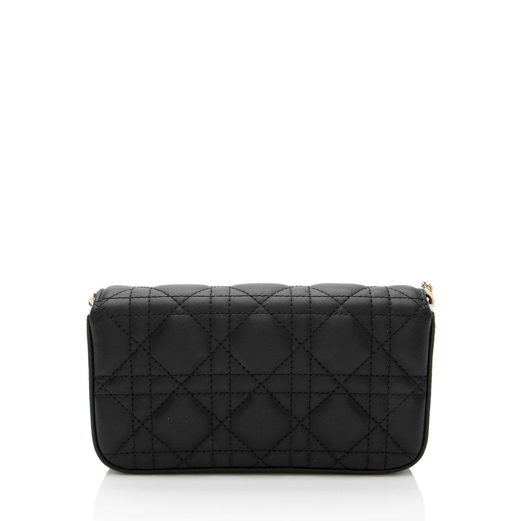 Dior Lambskin Dior Talk Phone Pouch (SHF-lwmgfd)