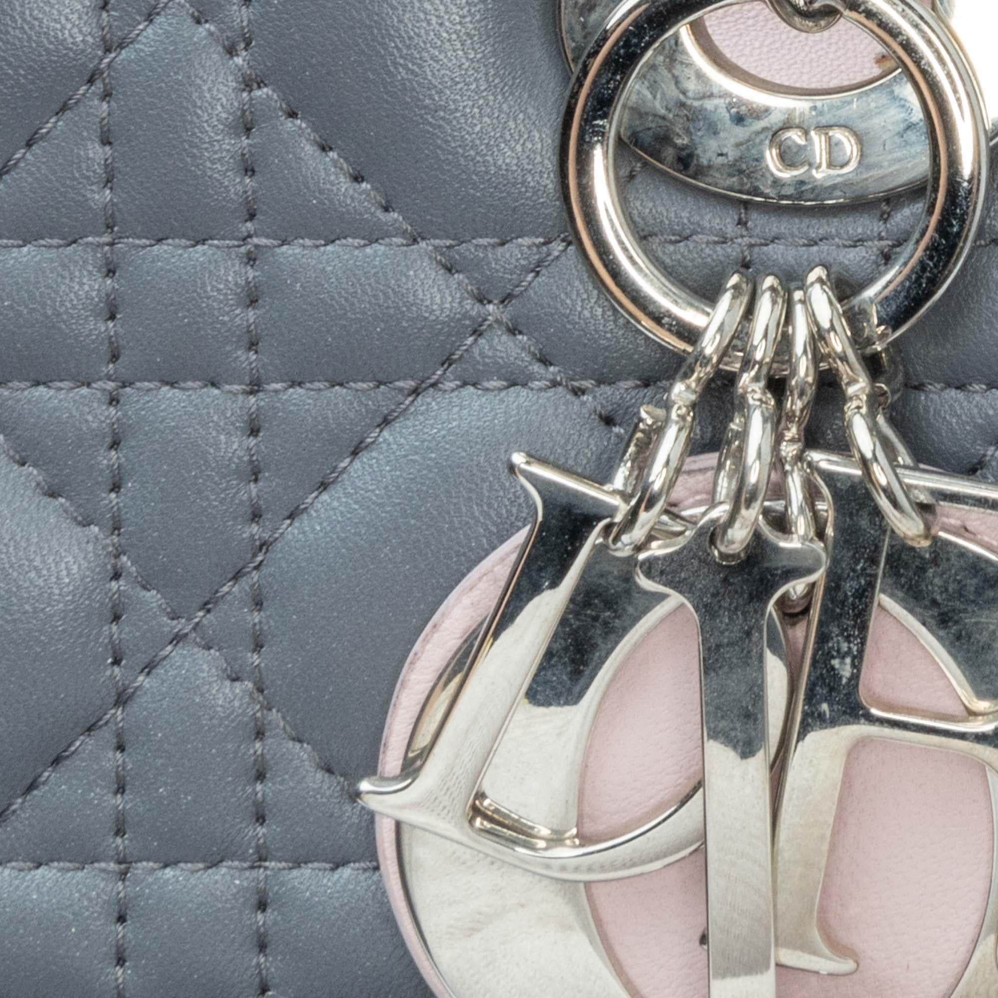 Dior Large Bicolor Lambskin Cannage Lady Dior
