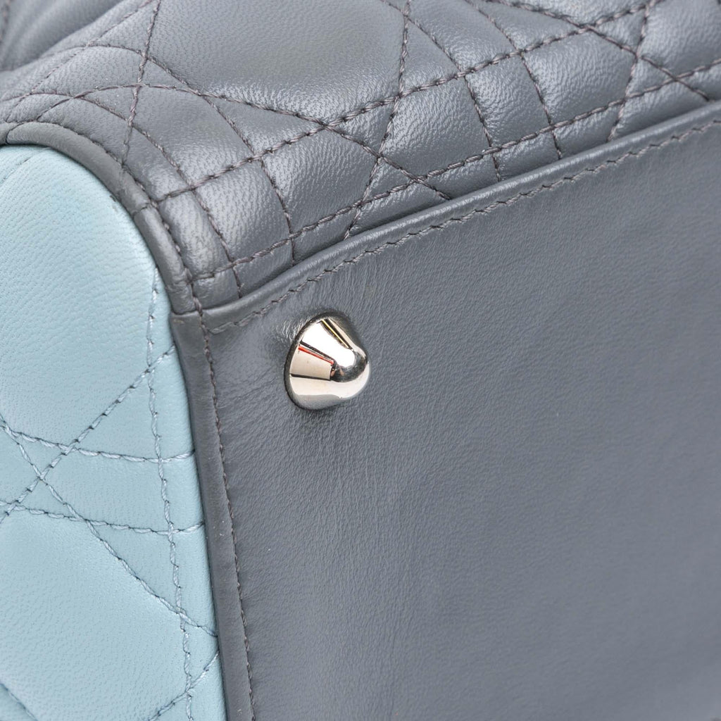 Dior Large Bicolor Lambskin Cannage Lady Dior