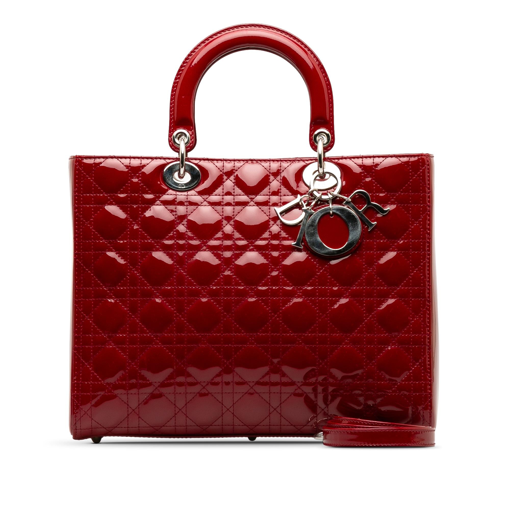 Dior Large Cannage Patent Lady Dior (SHG-ZMJz7k)