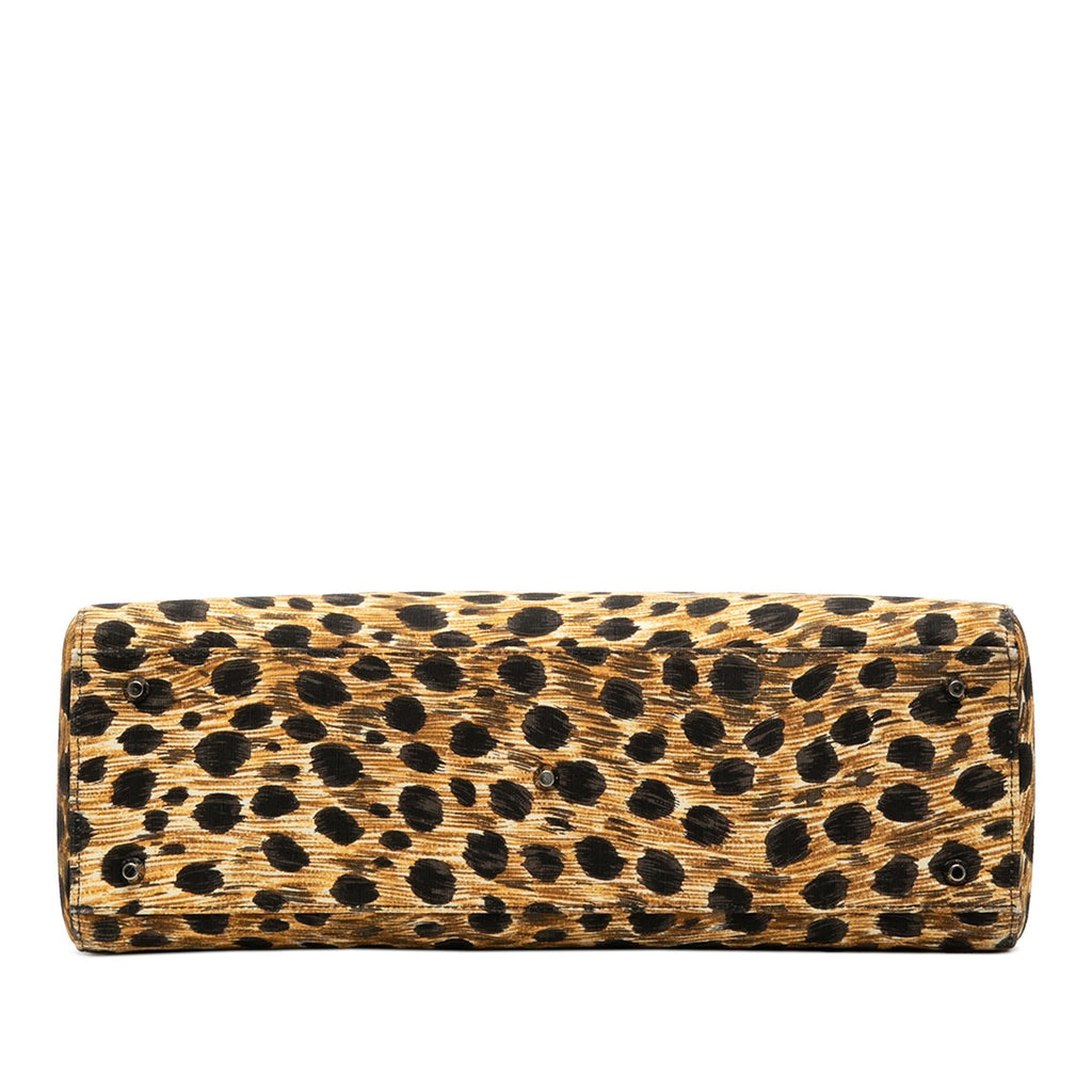 Dior Large Canvas Leopard Print Lady Dior
