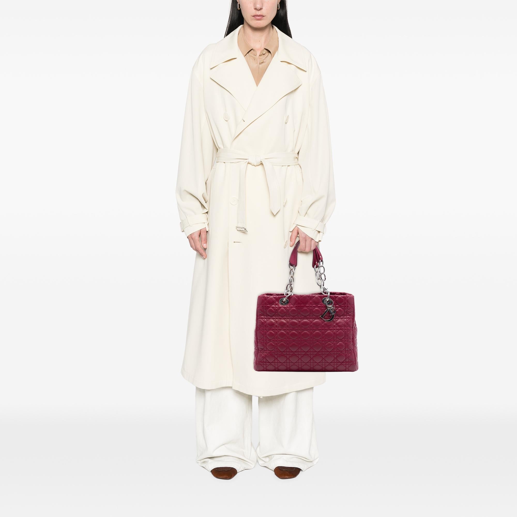 Dior Large Lambskin Cannage Lady Dior Soft Shopping Tote