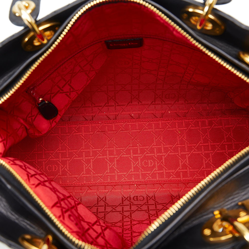 Dior Large Lambskin Cannage Lady Dior (SHG-V97ffY)