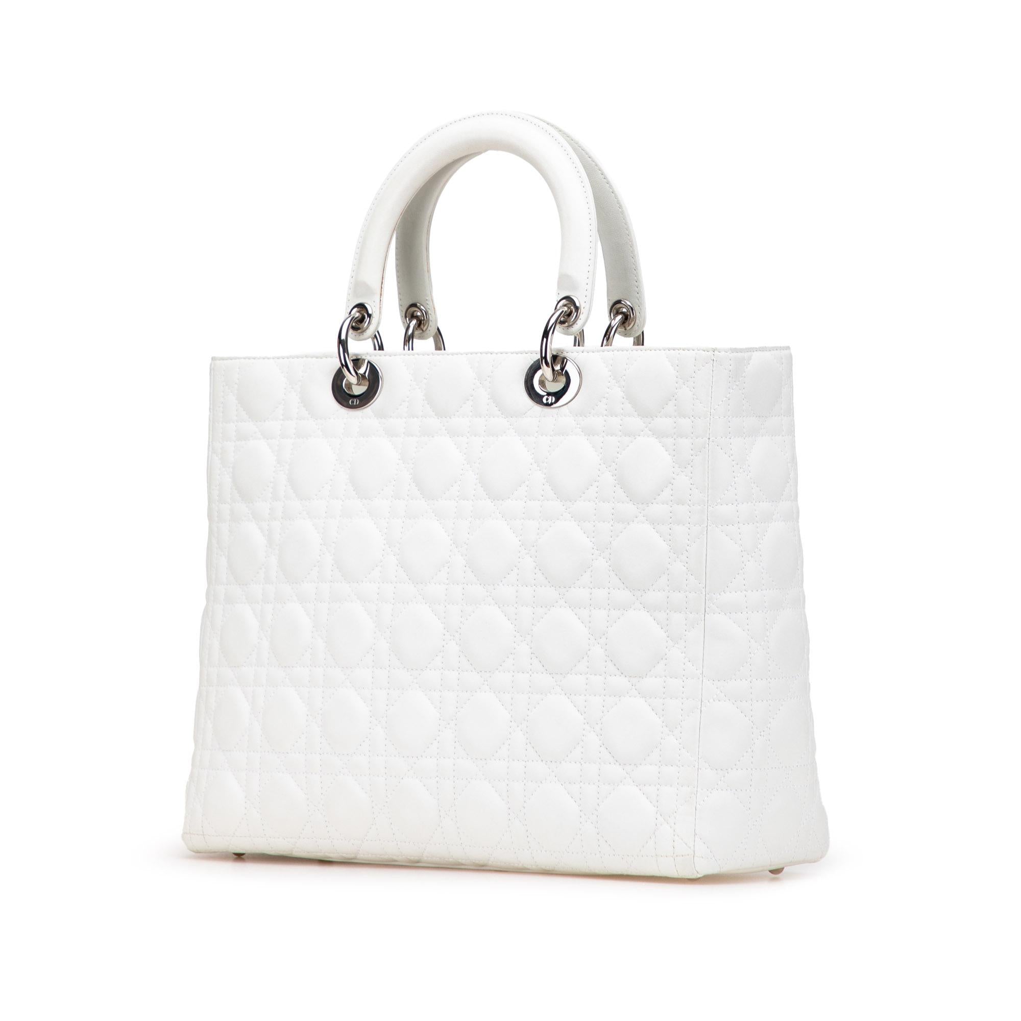 Dior Large Lambskin Cannage Lady Dior