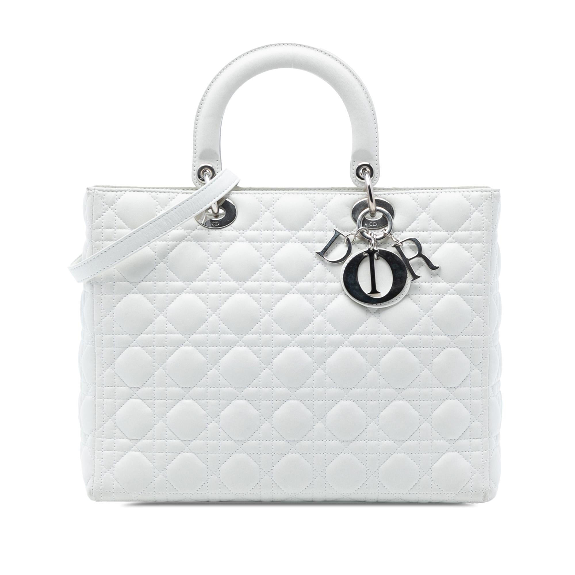 Dior Large Lambskin Cannage Lady Dior
