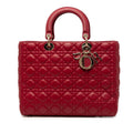 Dior Large Lambskin Cannage Lady Dior