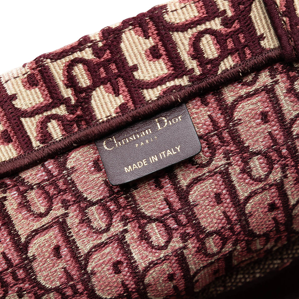 Dior Large Oblique Embroidered Canvas Book Tote