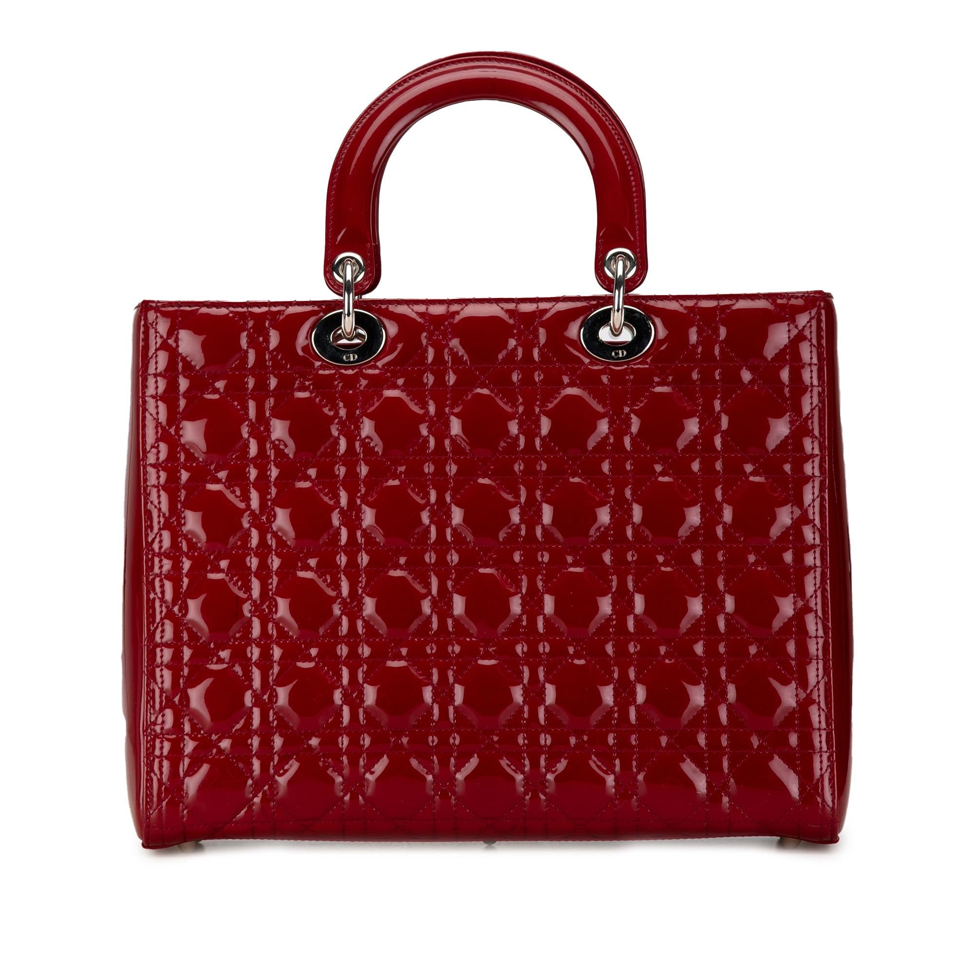 Dior Large Patent Cannage Lady Dior (SHG-CWEdfR)
