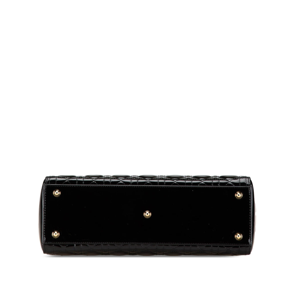 Dior Large Patent Cannage Lady Dior (SHG-x8FAaX)