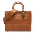 Dior Large Ultra Matte Calfskin Cannage Embossed Lady Dior