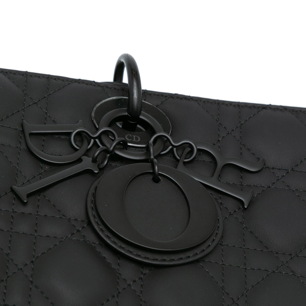Dior Large Ultra Matte Calfskin Cannage Lady Dior (SHG-Mtgd6q)