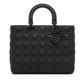Dior Large Ultra Matte Calfskin Cannage Lady Dior (SHG-Mtgd6q)