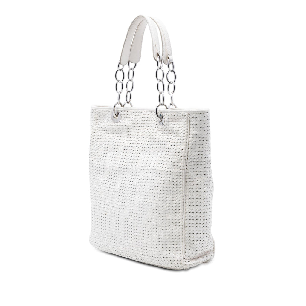 Dior Large Woven Lambskin Lady Dior Soft Shopping Tote
