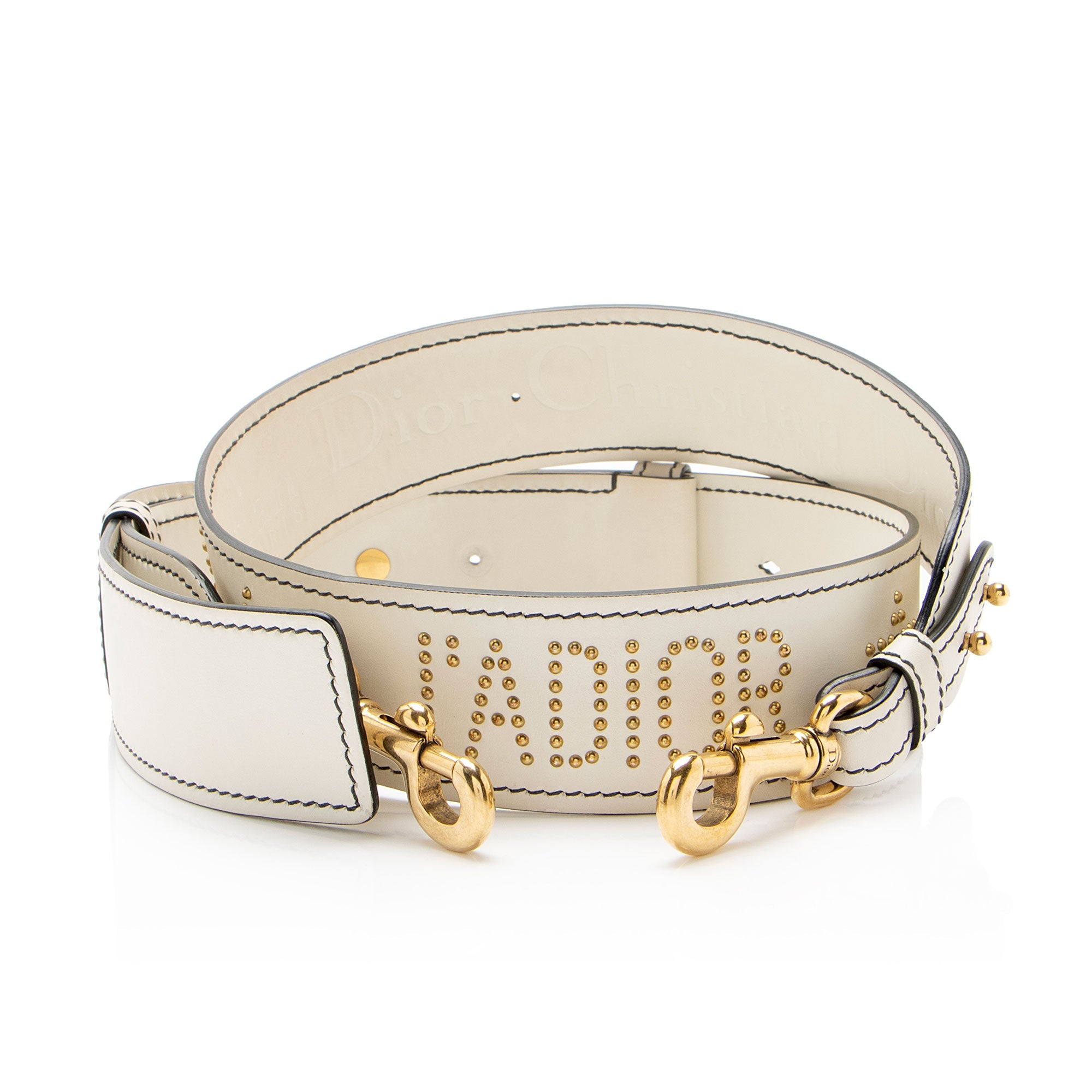 Dior Leather Studded J'Adior Adjustable Shoulder Strap - FINAL SALE
