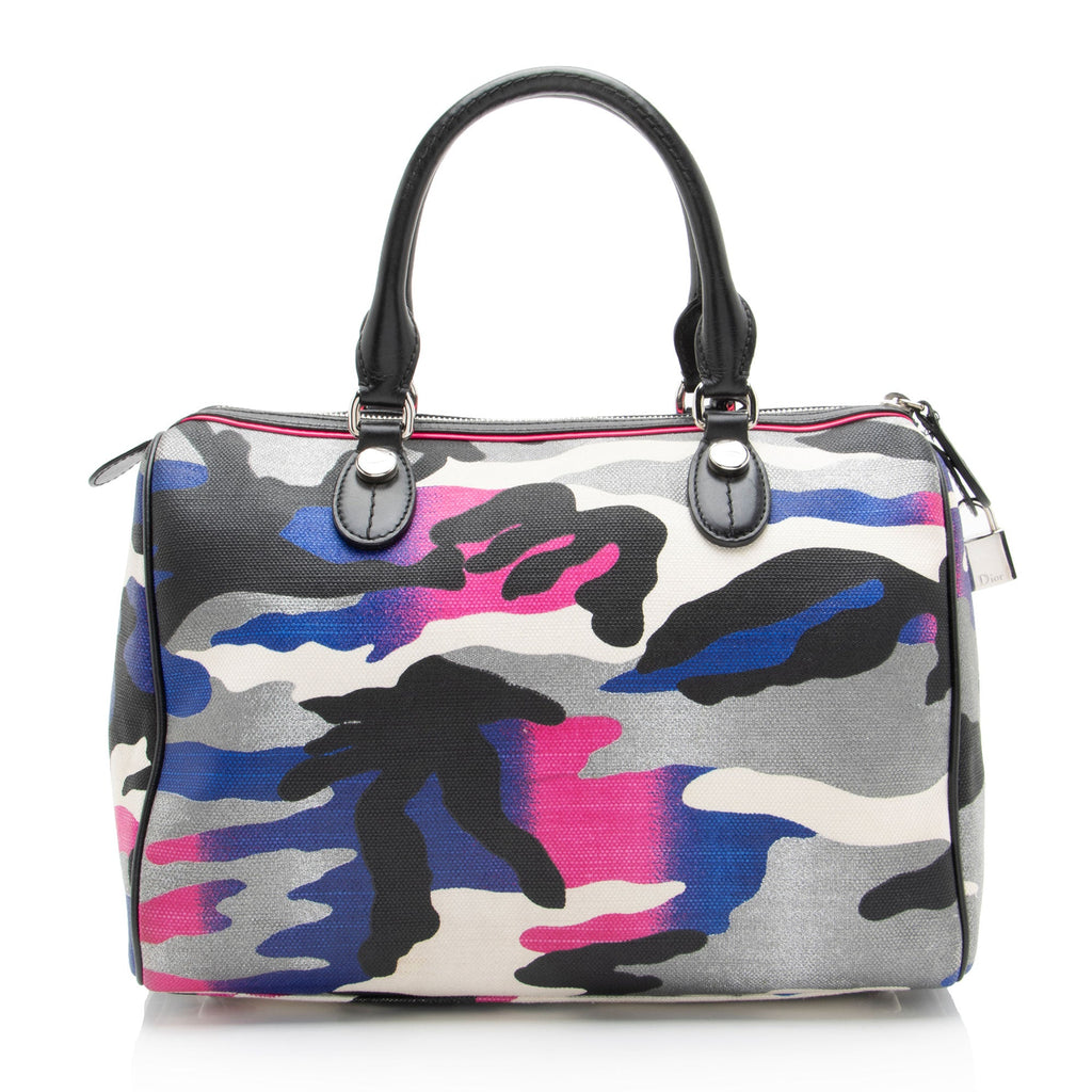 Dior Limited Edition Canvas Anselm Reyle Polochon Satchel