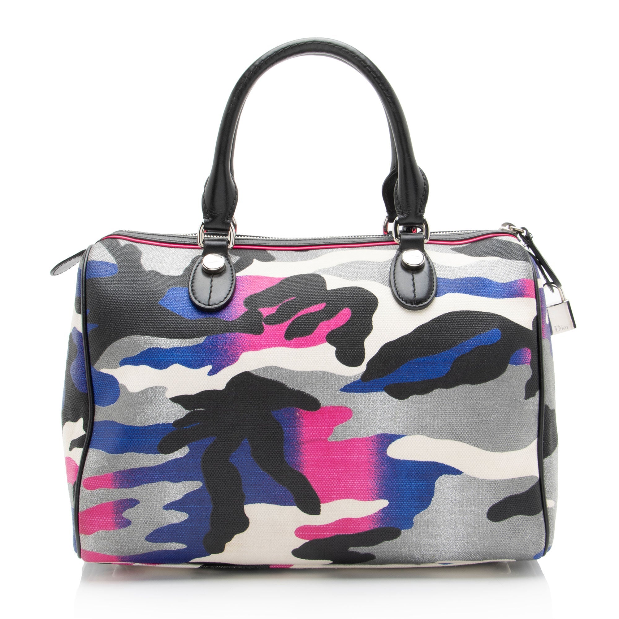 Dior Limited Edition Canvas Anselm Reyle Polochon Satchel
