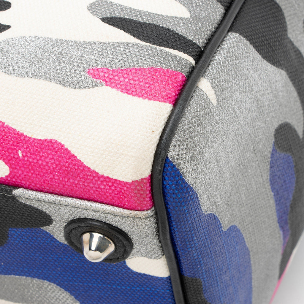 Dior Limited Edition Canvas Anselm Reyle Polochon Satchel