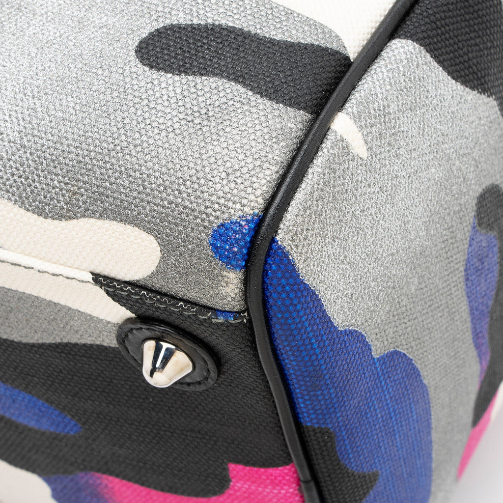 Dior Limited Edition Canvas Anselm Reyle Polochon Satchel