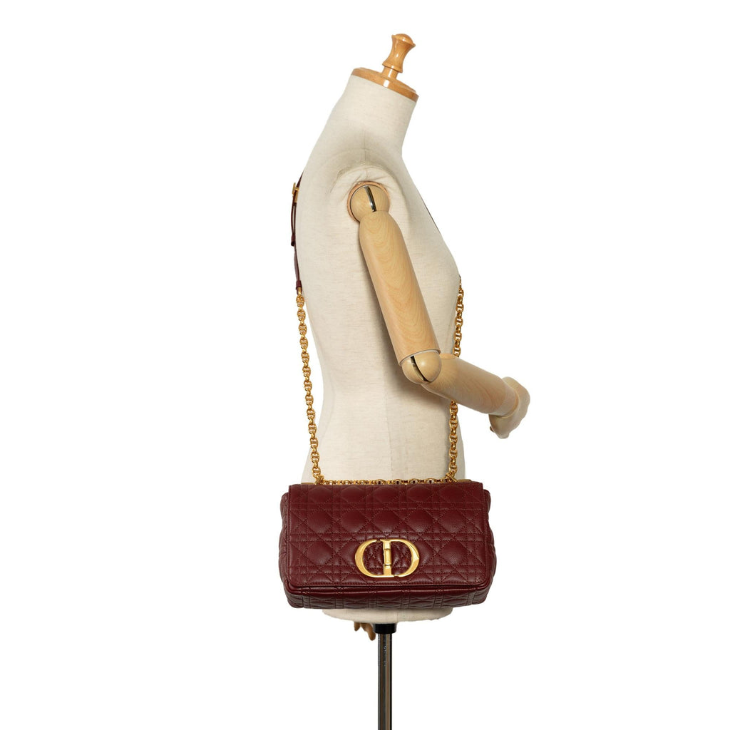 Dior Medium Calfskin Cannage Caro Bag (SHG-4S2H6Q)