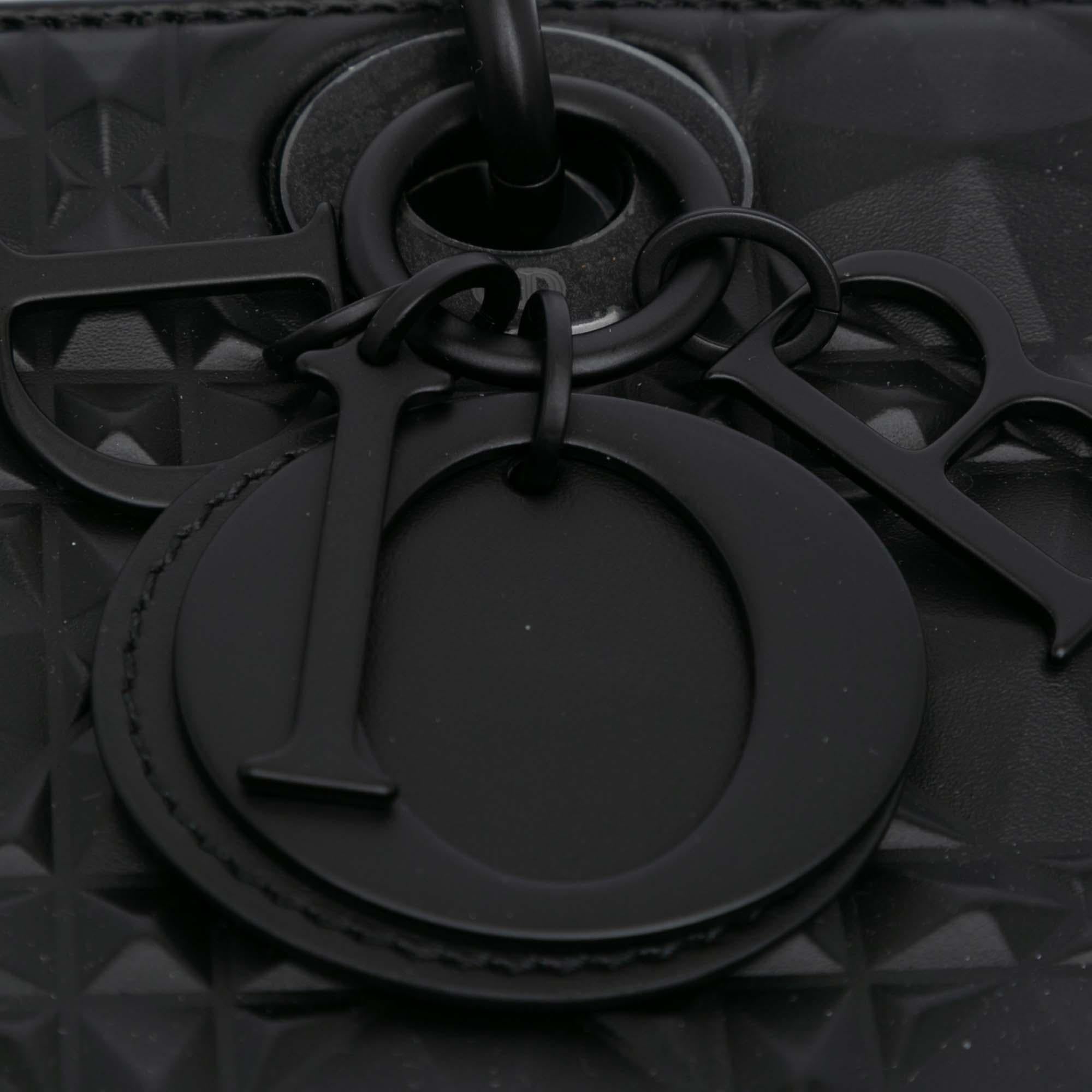 Dior Medium Calfskin Cannage Diamond Lady D Joy (SHG-0FjalQ)