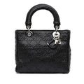 Dior Medium Calfskin Cannage Whipstitch Lady Dior (SHG-kCuMd8)