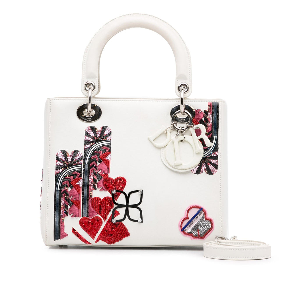 Dior Medium Calfskin Sequin Embellished Lady Dior (SHG-T5mrS0)