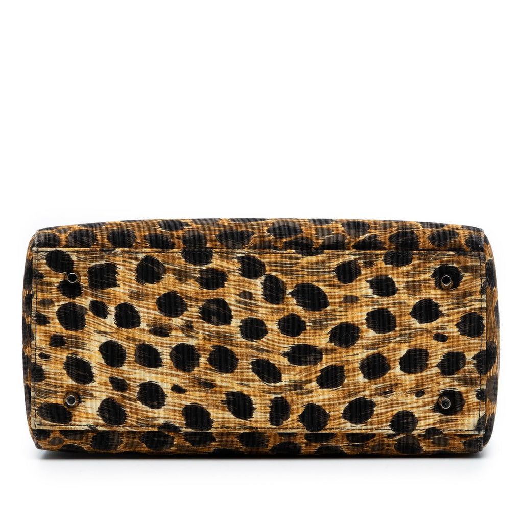 Dior Medium Canvas Leopard Print Lady Dior