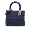 Dior Medium Denim Cannage Lady Dior