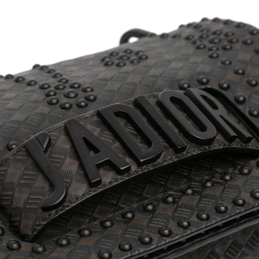 Dior Medium Embossed Calfskin Studded JAdior Chain Flap