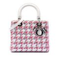 Dior Medium Lambskin And Tweed Lady Dior