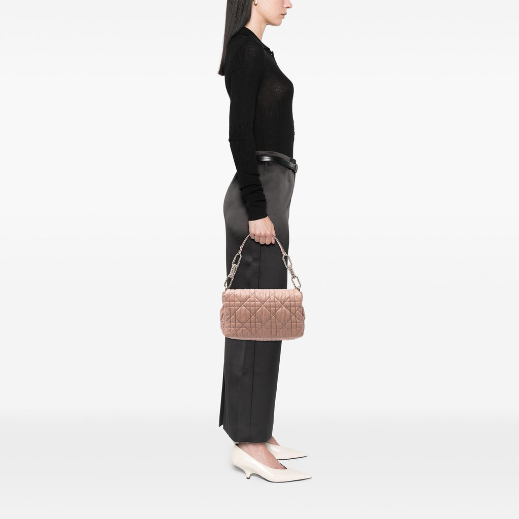 Dior Medium Lambskin Cannage Gaufre Delices Flap
