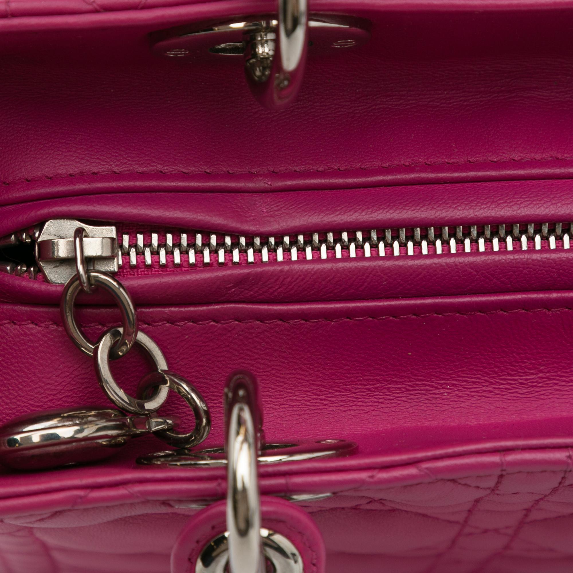 Dior Medium Lambskin Cannage Lady Dior