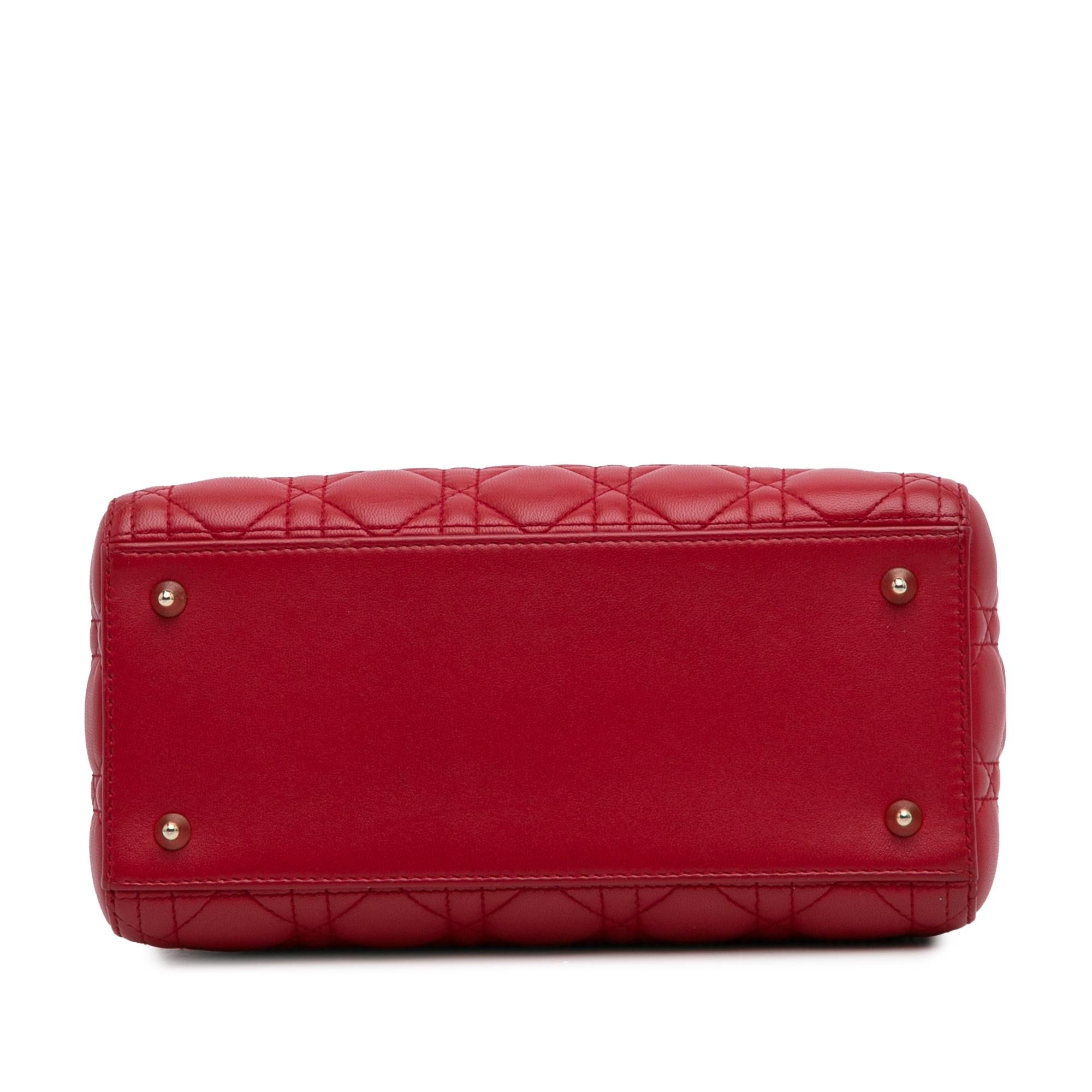 Dior Medium Lambskin Cannage Lady Dior (SHG-P00Mul)