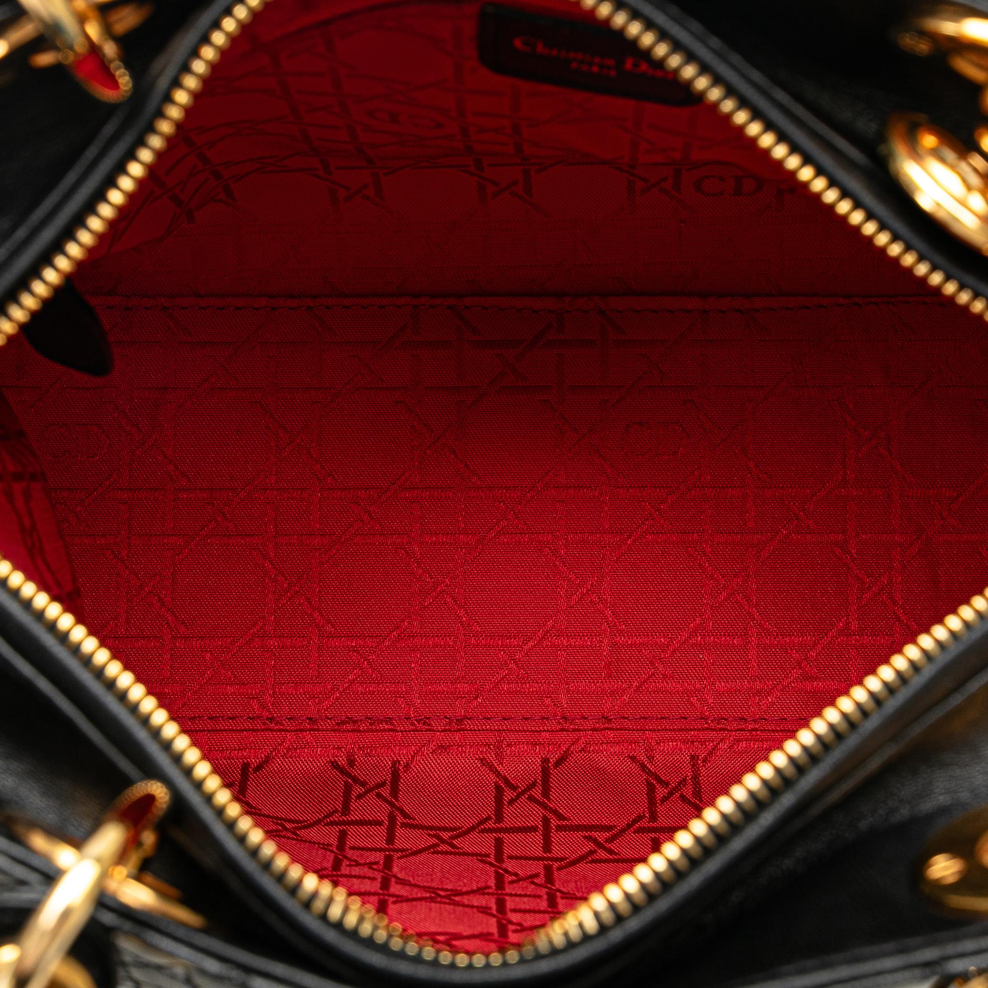 Dior Medium Lambskin Cannage Lady Dior (SHG-4cOwrI)
