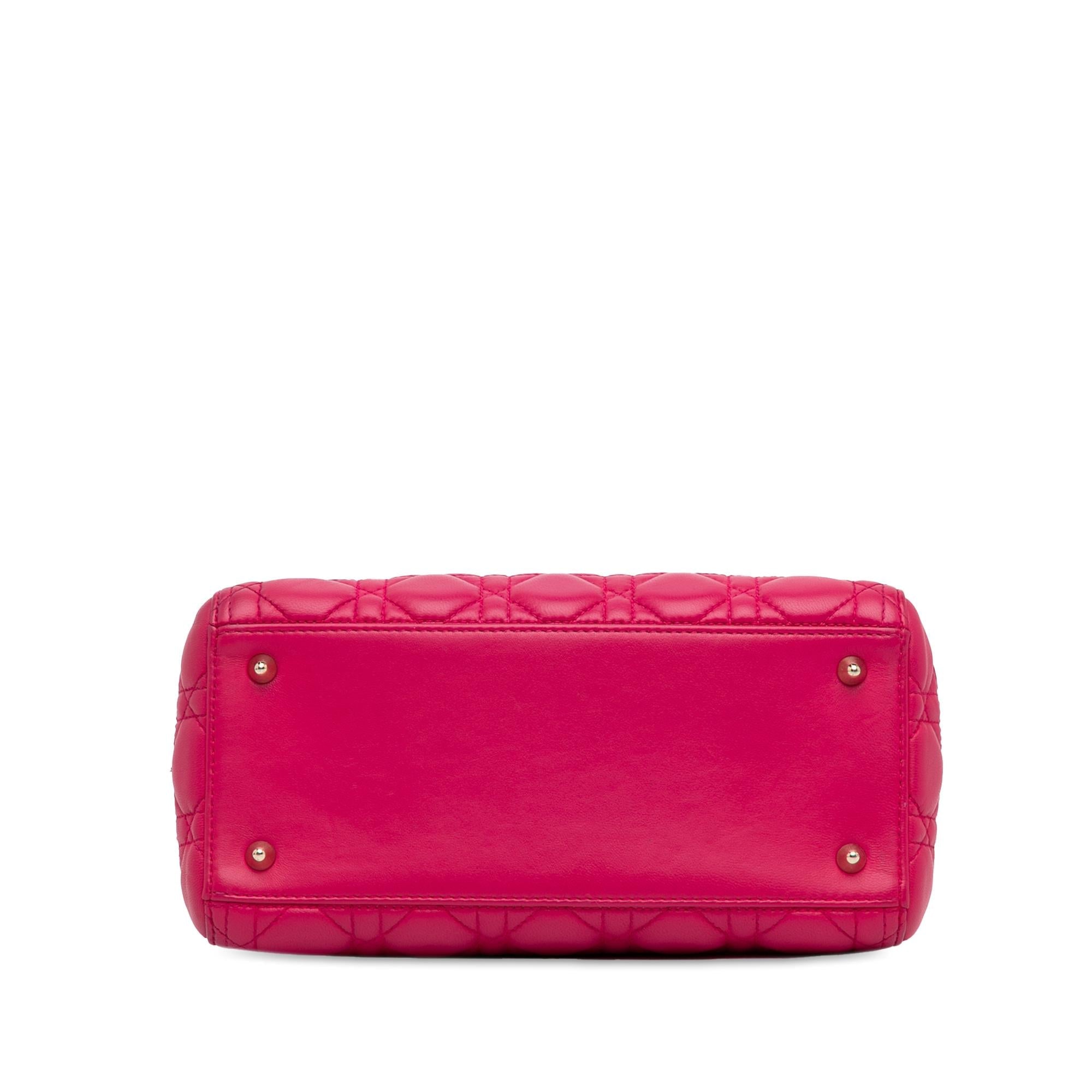 Dior Medium Lambskin Cannage Lady Dior (SHG-HLvJGy)