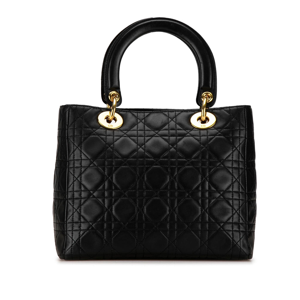Dior Medium Lambskin Cannage Lady Dior (SHG-7yVsfc)