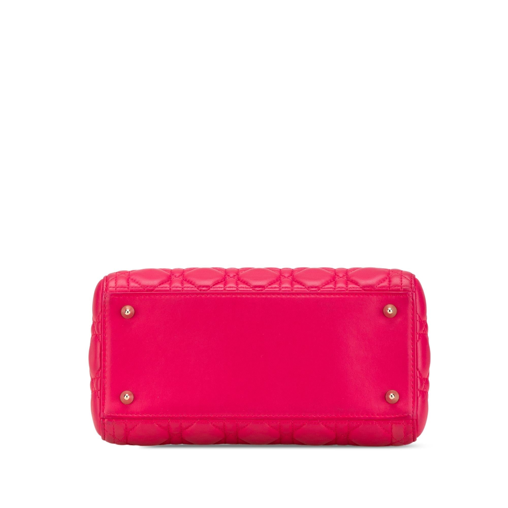 Dior Medium Lambskin Cannage Lady Dior