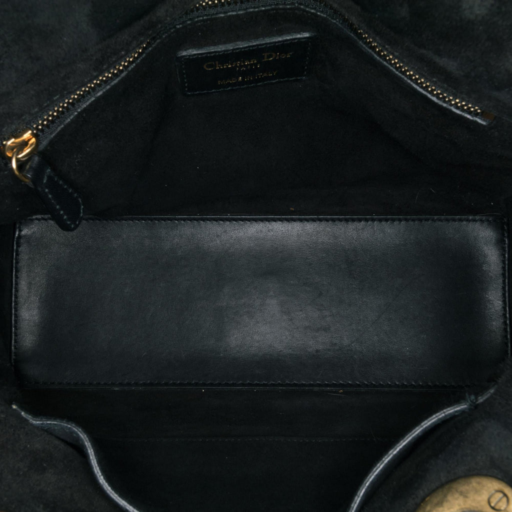 Dior Medium Lambskin Cannage Studded Supple Lady Dior (SHG-7OhNYd)